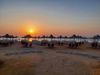 Sunrise on the Red Sea in the Marsa Alam area, Egypt - Iberotel Costa Mares.