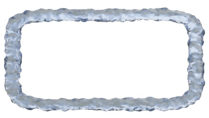 Frame made of an icicle. 3d rendering.