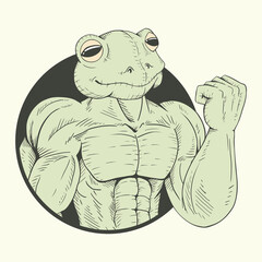 Muscle frog draw