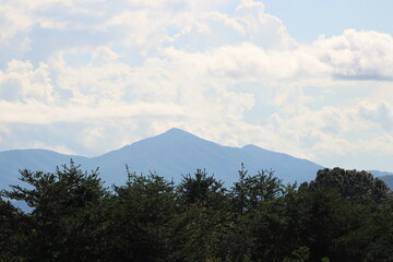 clouds over the mountain