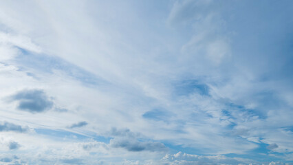 Blue sky and clouds at sunset. Background sky. Nature