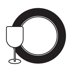plate and glass icon