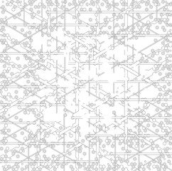 Abstract geometric black and white vector pattern with worn out or distressed effect