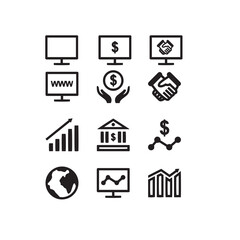 Business icons set