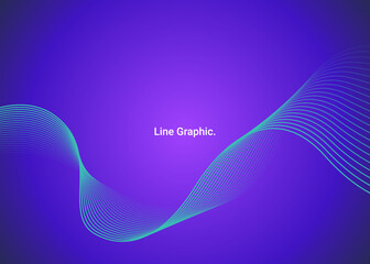 Line Graphic style banner background design concept. Technology metaverse elements with line gradient copy. Creative illustration for poster, web, landing, page, cover, ad, greeting, card, present