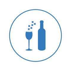 Celebrate wine drink bottle icon | Circle version icon |