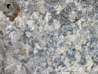 A corroded galvanized metal plate