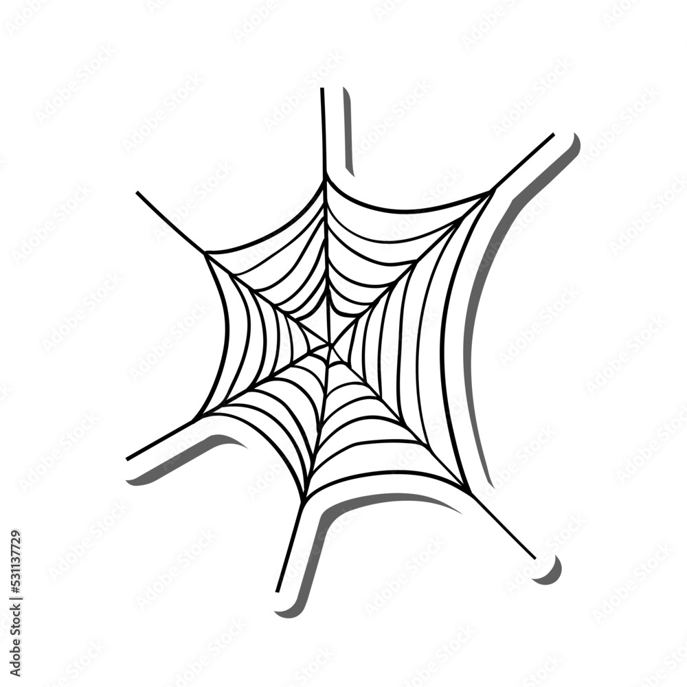 Poster halloween spider web sticker