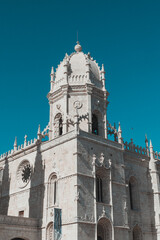 Fototapeta na wymiar Lisbon, Portugal. April 11, 2022: Jeronimos monastery exterior Ribeira das Naus.