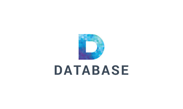 Letter D creative technological database modern logo