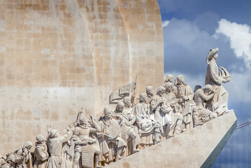 Lisbon, Portugal. April 11, 2022: Monument to the discoveries in belem. 