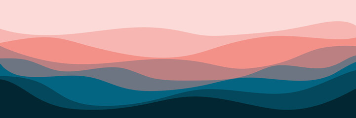 gradient color wave pattern decoration vector illustration good for wallpaper, background, banner, backdrop, card, web, and design template