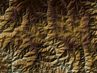 Trongsa, Bhutan. Physical. No legend