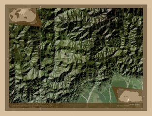 Tsirang, Bhutan. Low-res satellite. Labelled points of cities