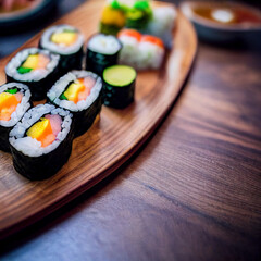 sushi auf einem Teller