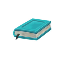 An isometric book of magic spells for a computer game. An icon of a fairy tale in a cartoon style. An icon of a fairy tale in a cartoon style. A thick book with cartoon textures, made by hand.