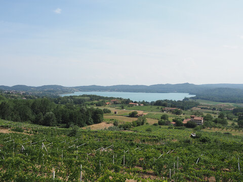 Lago di Viverone lake in Italy