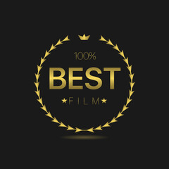 Best film golden laurel wreath label