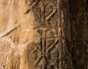 Stone carving on a wall