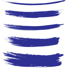 Obraz premium Blue brush stroke set isolated on background. Collection of trendy brush stroke vector for navy blue ink paint, grunge backdrop, dirt banner, watercolor design and dirty texture. Brush stroke vector