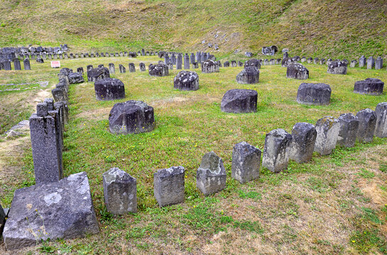 The Dacian ruins of a temple in Sarmizegetusa Regia - The capital of the antique Dacian kingdom. Orastie Mountains, Romania - UNESCO World Heritage Site