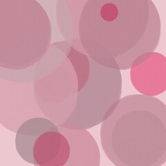 square illustration, abstraction, pink-gray circles that look like bubbles on a pink background