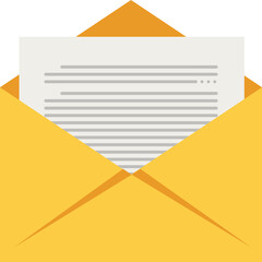 Mail icon. Concept of incoming email message. Symbol or SMS notification on electronic devices. 