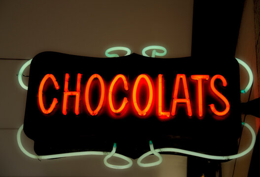 Chocolats - Neon in Geneva , Switzerland, Europe