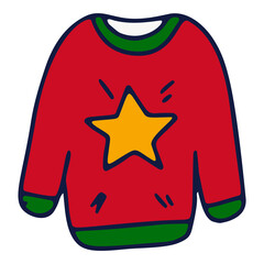 winter sweater isolated illustration