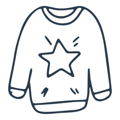 winter sweater isolated illustration