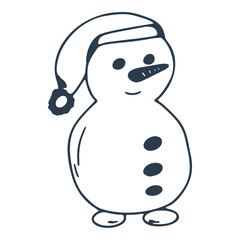 snowman character cartoon flat