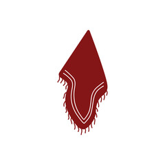 Obraz premium Handkerchief. A bright pink handkerchief, a means of hygiene. Symbol of health care. Icon, clipart for website, postcards about treatment, clinic. Vector flat illustration, cartoon style. 