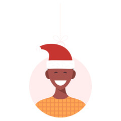 christmas ball person character avatar