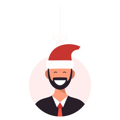 christmas ball person character avatar