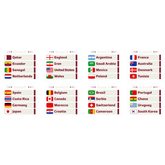 world football 2022 group with flag