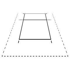 volleyball field isolated illustration