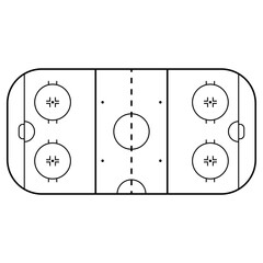 ice hockey field isolated illustration
