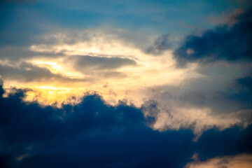 Dramatic sky, Sunset and Dark Clouds and fantastic sky