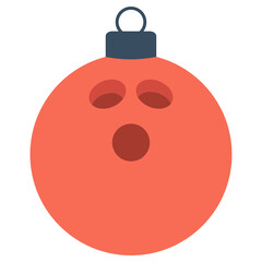 bowling christmas ball illustration