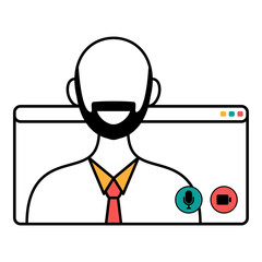 online video call illustration