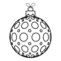 christmas ball hanging flat bauble