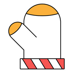 Winter gloves vector isolated illustration