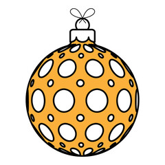christmas ball hanging flat bauble