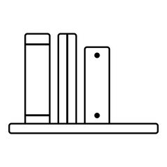 book shelf icon flat line