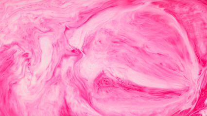 Pink liquid paint backdrop. Abstract pink psychedelic background. Fluid Art wallpaper