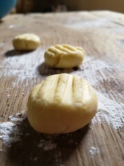 Cookie recipe on wooden table