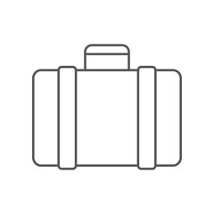 Travel or tourist bag Bag, Handbag, Baggage, luggage line Element In Trendy Style. Briefcase travelling for summer holiday and vacation icon. Vector illustration filled outline style. EPS10