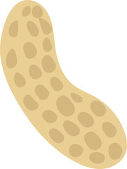 Peanut flat cartoon illustration
