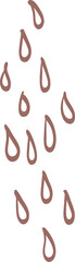Doodle drops abstract illustration. Pouring rain