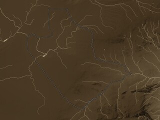 Central, Botswana. Sepia. No legend